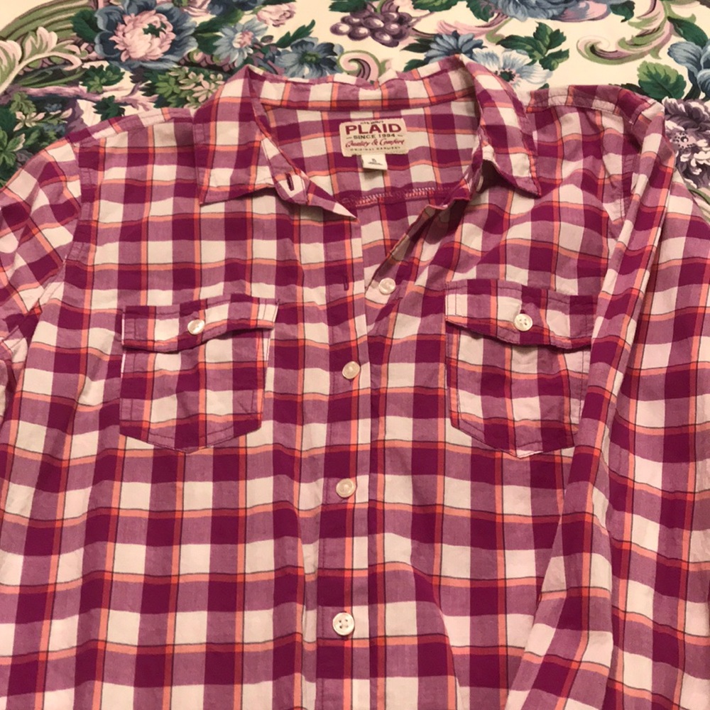 Old Navy plaid blouse